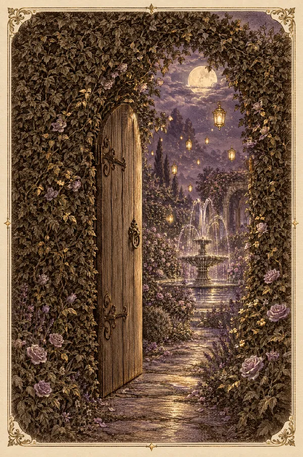Engraved frontispiece for Evander's story